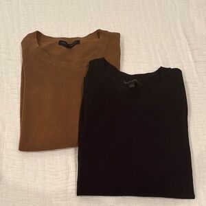 Set of 2: Banana Republic Knit 3/4 Length Sleeve Sweaters
